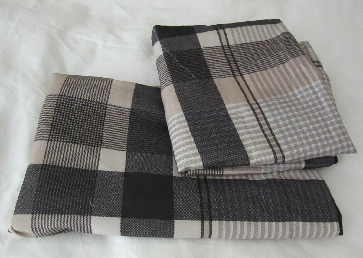 Premium Quality Black Beige Check Pillow Covers 39578 Buy Online